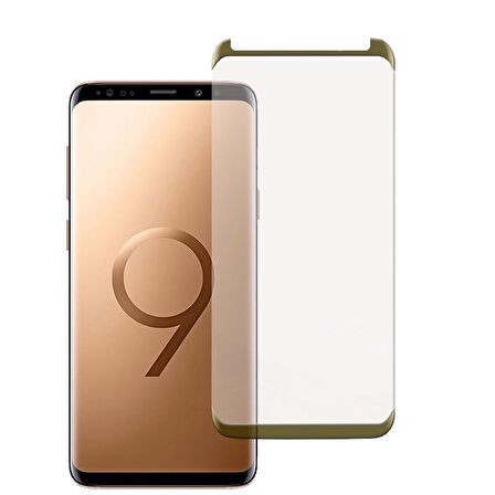 Samsung Galaxy S9 Plus Tam Kaplayan Kavisli Cam Ekran Koruyucu